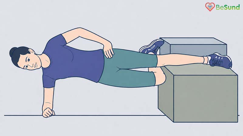 Body raised into a straight line with the box still close to the body and both legs together